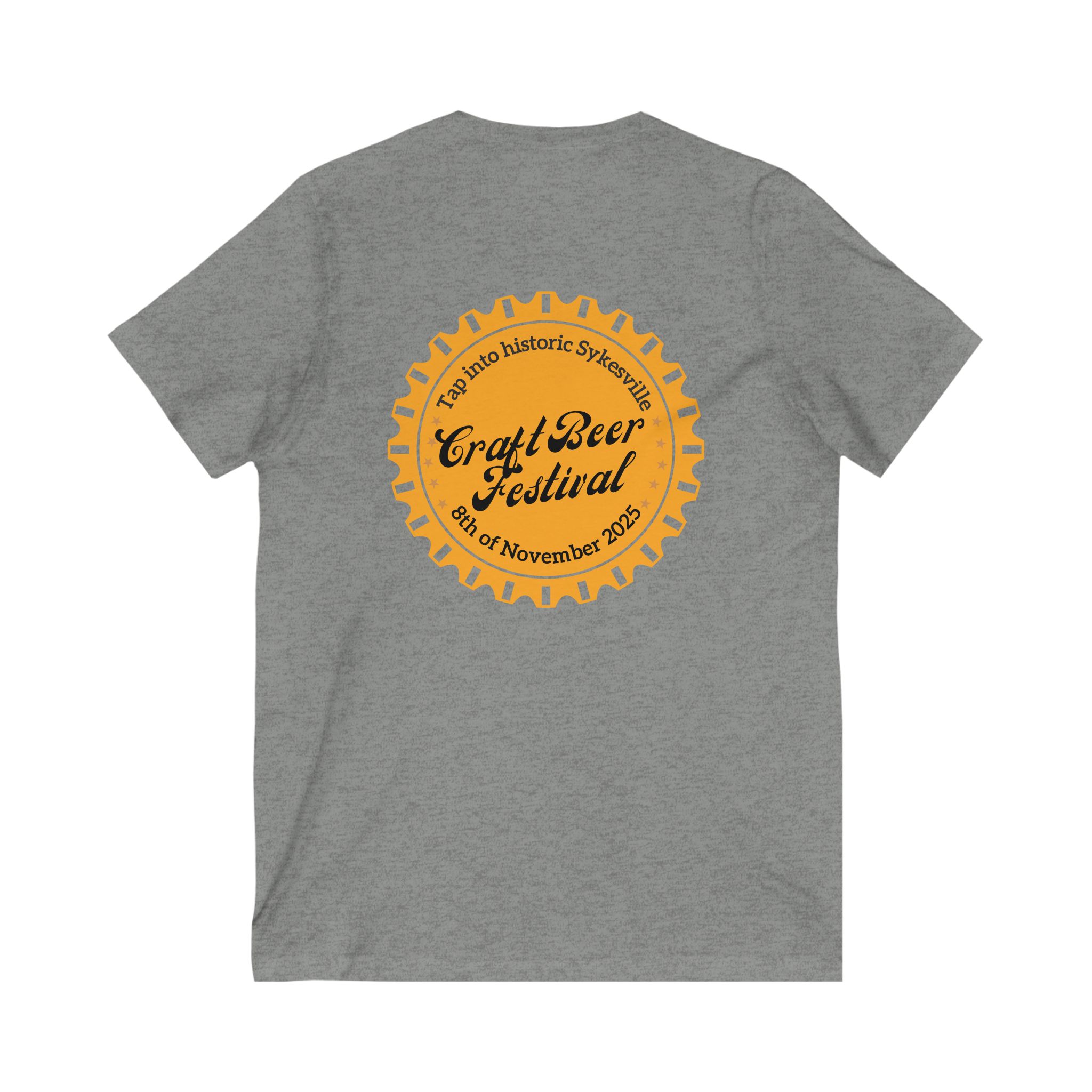Craft Beer Festival Bottle Cap V-Neck - Image 6